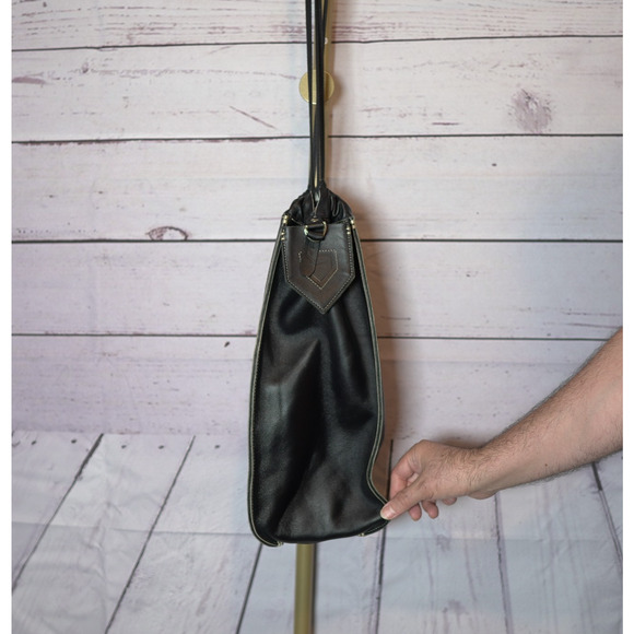 Nike Diamond Elite Pro Baseball Bag Black/Gold Cowhide Leather LMT Collectible - Picture 3 of 9